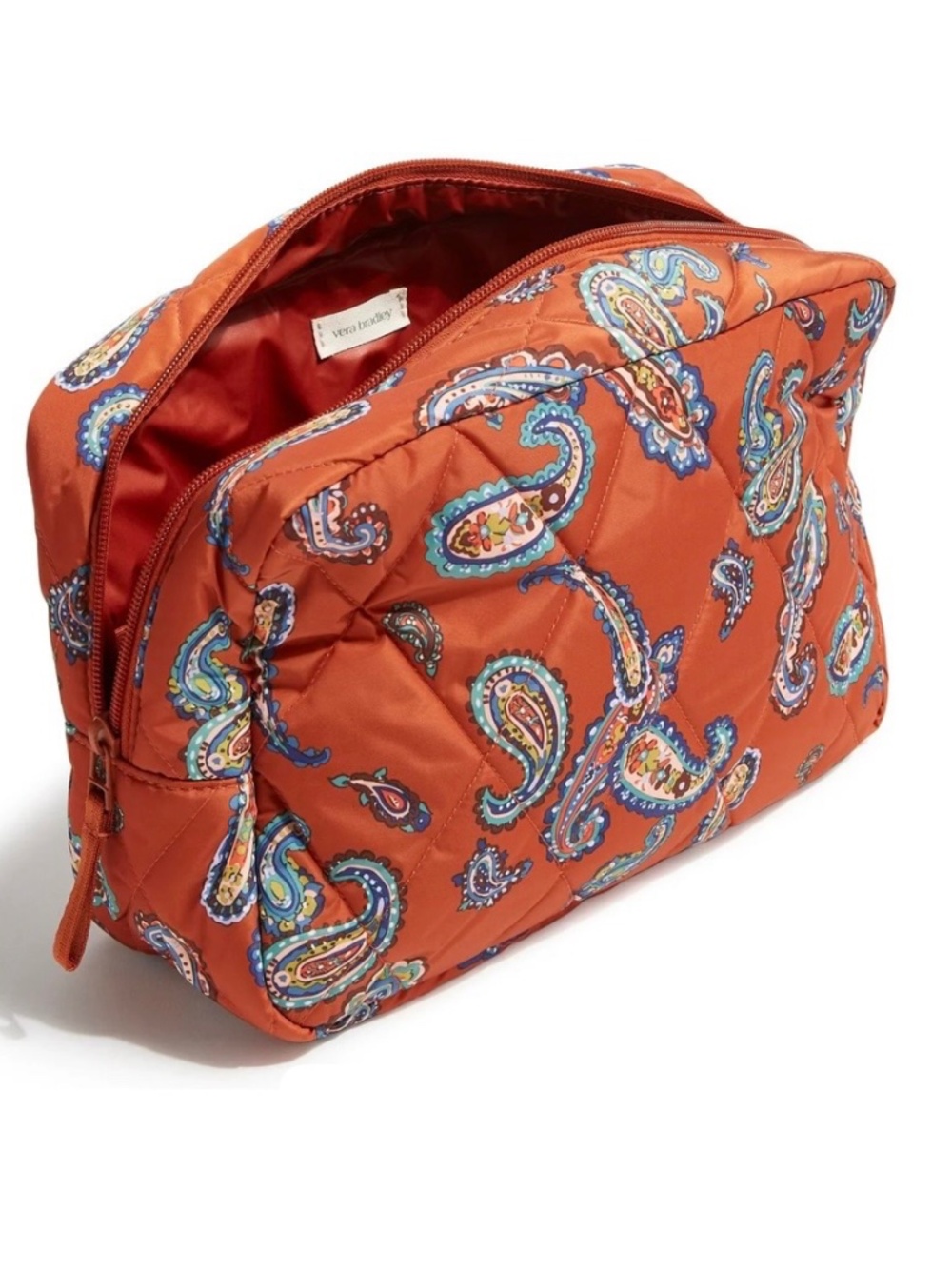 Vera Bradley X-Large Cosmetic Bag in Manor Paisley Pattern - New